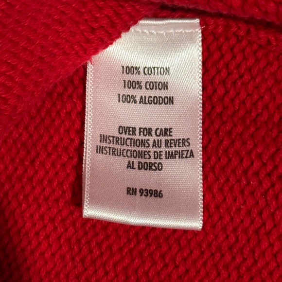 Casual Corner Red Sleeveless Sweater with Flag Design - Picture 4 of 4